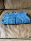 Vintage Indigo Mud Cloth Denim Textile Blanket Shawl 