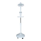 16 Diopter Rolling Floor Stand Magnifier Lamp Mag Light Magnifying Glass Lens Us
