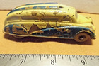 Vintage 1930 s The Sun Rubber Co  58 Toy Bus Made In Usa Blue White