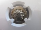 Seleucid Kingdom Silver Drachm  demetrius I  Year 160 Ngc Ch Xf   2 