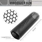 40x13  Car Grill Mesh For Bumper cuttable Metal Mesh Grill 6mm Hexagonal black