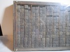 Antique Asian Chinese Hand Carved Letter Blocks Framed 247 Pieces