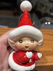 Vintage 1950s Lefton Christmas Elf Pixie Hugger Figurine Ornament 4 5   