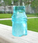 Nice Light Aqua Cd 130 Cal Elec Works Glass Insulator  c 