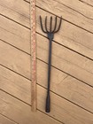 Hand Forged 19th Century 5 Tine  Ice Fishing Spear Head  Steel Iron Tool