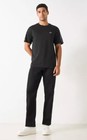 Lacoste T-shirt Jersey Logo Stripe Regular Fit Black Ph7404 Rrp 75 00   