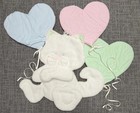 Vtg Judi   s Heirloom Baby Nursery Decor Kitten Pastel Heart Balloon Usa Made