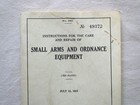 Used Instructions For Repair Of Ordnance Equipment 1918 Reprint 1965 Ww I