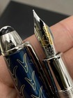 Montblanc Meisterstuck Le Petit Prince Fox 163 Silver-blue Fountain Pen Orignal