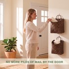 Set Of 2 Brown Wicker Hanging Baskets