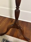 Vintage Ferguson Brothers Mahogany Pedestal Side Table Brass Gallery Torchiere
