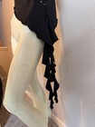 Black Ruffled Lace-up Tank Top