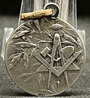 1927 Signed Huguenin Antique Masonic Complete Symbolism Beauty   Elegant  Silver