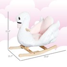 Qaba Plush Kids Ride On Toy Rocking Horse Swan Style Animal Rocker Seat Gift