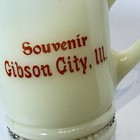 Gibson City  Illinois Il Uranium Antique Custard Glass Souvenir Gold Creamer