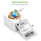 4 x6  Fanfold Direct Thermal Shipping Labels Perforated For Zebra Rollo Printer