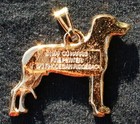 Rhodesian Ridgeback Dog 24k Gold Plated Pewter Pendant Jewelry Usa Made