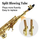 Soprano Saxophone Bb Straight Gold Brass With Exquisite Carving And Shell Keys