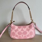 Coach Teri Shoulder Bag Signature Canvas Cal51 Powder Pink Outlet New Fast Shipp