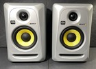 Krk Rokit 4 G3 Silver Limited Edition Studio Monitors Pair   P-cords Sound Great