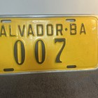 James Bond 007 Salvador Bahia Brazil License Plate Novelty Tag 13 3 4  X 6 3 8 