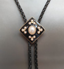 Pearl Cross Bola Bolo Tie Wedding Necklace For Men Women - Western Necktie