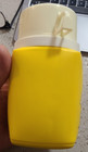 Vintage 1965 Peanuts Yellow   White Thermos Charlie Brown Snoopy See Description