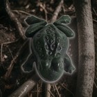 Vtg Cast Iron Rustic Green Frog 4  X 2 5 appx  Hidden Key Holder Or Trinket Box 