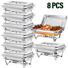8qt Chafing Dish Food Warmer Buffet Set Stainless Steel Catering Chafers W 3 Pan