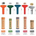 L Liked 30 Assorted Preformed Coin Wrappers   5 Coin Sorters Tubes  Color-cod   
