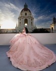 Princess Quinceanera Dresses Beads Lace Applique Off Shoulder Sweet 15 Ball Gown