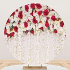 Wedding Floral Wall Round Backdrop White Rose Flower Background Bridal Shower