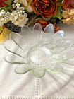 Vintage Clear Glass Lotus Flower Bowl  9 Inches Across
