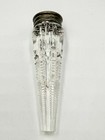 19th Century Victorian Cut Glass Scent Bottle Gilded Brass Screw On Cap Perfume