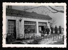 Service Station Gas Pumps Young Ladies Old vintage Photo- Aa162