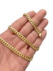 10k Yellow Gold Miami Cuban Link Chain Necklace 7 5mm-9mm Size 8 - 30  Hollow
