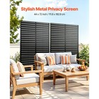 Uimoso Metal Privacy Screen 44  W X 72  H Freestanding Modern Fence Panel