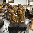 Antique Carved Chinese Wood Gilt  Sculpture H- 11    T