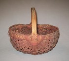 Old Antique Vtg Ca 1900s Miniature Basket Original Red Paint Beautiful Mini Ooak