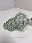 Vintage Grape Cluster Clear Glass Bottle Wine Decanter With Cap  Wax Over Plasti