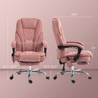 Massage Office Chair With Heat  Reclining  Footrest  Pink