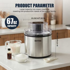 2 L Single-serve Large Capacity Diy Ice Cream Maker Stainless Steel