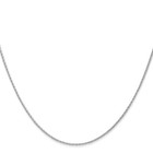 24  14k White Gold 1mm Round Parisian Wheat Chain Necklace