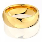 His   Hers Tungsten Classic Dome 18k Gold Plated Men Women Wedding Band Ring Set