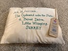 Harry Potter Hogwarts Letter Pillow Address Decorative W  Original Tag