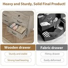 6-drawer Dresser 47  Wide Storage Chest Freestanding Wood Dresser For Bedroom