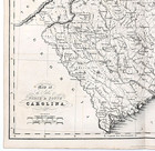 1832 North Carolina - South Carolina Map Original  Hinton Plan Of Charleston