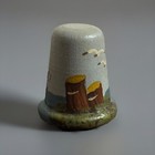 Beautiful Wooden Painted Art Thimble
