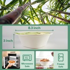 48oz Disposable Compostable Paper Bowls - Heavy Duty  Microwave Safe  50-pack
