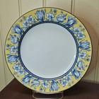 Coventry Fine Porcelain Palace Garden 8    Salad Plate Lot Of 6 Plates Yellow Blue